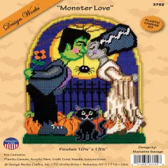 Design Works Plastic Canvas Wall Decor Kit-Monster Love