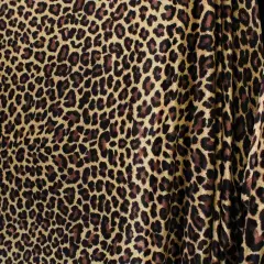 1 Yard Classic Cheetah Print Stretch Velvet Fabric for Costumes Leggings Dancewear Streetwear 36" x 60" Inches Wide