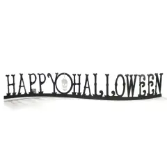 C & F 6.25 In Happy Halloween Centerpiece Halloween Seasonal Tabletop , Lightweight Halloween Decor Tabletop Decor Black