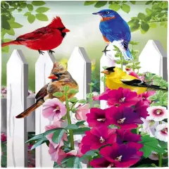 Fence Friends Garden Flag 2 Sided Birds