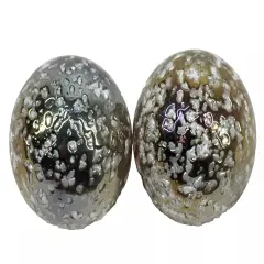SNOWBALL Marbles 2 (35mm) Boulders Glitter Speckled glass ball