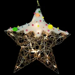 Northlight Lighted Candy Covered Star Christmas Decoration - 17" Multi