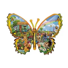 Sunsout Butterfly Pals 1000 pc Special Shape Jigsaw Puzzle 97068