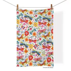 Butterfly Floral Cotton Kitchen Tea Towel