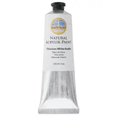 Natural Earth Paint Natural Acrylik Paint - Titanium White Rutile, 120 ml tube