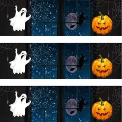 Ghost Halloween Jack o lantern Edible cake border 3 Strips 2.5x10.5 inchs in size