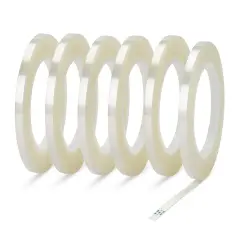 makerflo Heat Resistant Tape for Sublimation 0.375" x 216' FT, Heat Adhesive for Sublimation On Tumbler, Mug, T Shirt, Odourless and Crack Resistant Clear Tape for Vinyl and Heat Press