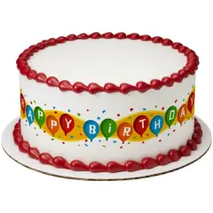 Balloons Edible cake border 3 Strips 2.5x10.5 inchs in size