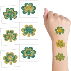 Shamrock Tattoos Individually Wrapped Bulk, St Patricks Day Tattoos, Party Favors