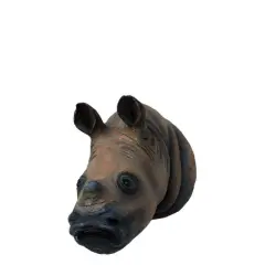 Baby Rhinoceros Head Life Size Statue