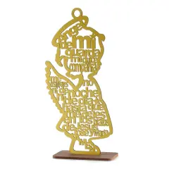 12pcs Angel Girl Wood Centerpiece Decorate Your Home Gold