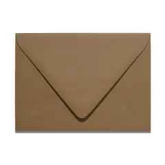 Colorplan NUBUCK BROWN - 91 Lb. / 135 gsm / 8 pts Matte Premium Cardstock Paper Text A2 Euro Flap Envelopes Bulk Pack of 250