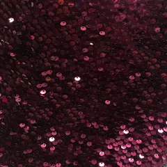 63" wide Velvet Sequin Stretch Fabric Polyester Spandex Embroidered Sparkle Knit by Yard Cherry