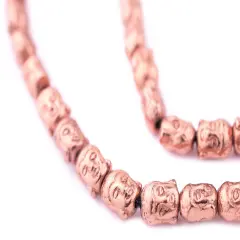 The Bead Chest Copper Buddha Beads, Full Strand of Quality Metal Spacers for DIY Jewelry Design