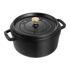 STAUB Cast Iron 4-qt Round Cocotte