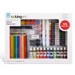KINGART&reg; Mixed Media Art Set, Drawing, Painting & Sketching, 175 Pc.