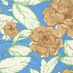 1 Yard Satin Floral Print Fabric, 58/59&Prime; Wide 100% Polyester CHAMBRAY