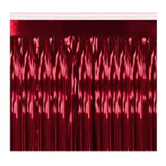 Beistle 1-Ply Metallic Fringe Drape - 10ft Red