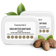 10 LB - Shea Butter Soap Base Bulk - SLS Free, No Palm Oil, Vegan & Cruelty Free - Organic, Moisturizing Shea Butter Melt and Pour Soap Base for Soap Making - (10 Pound)