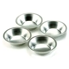 Norpro 4 Piece Round 5" Mini Tin Pie Pan Set - Perfect for Small Pot Pies, Quiches andCakes