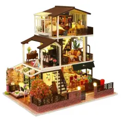 Miniature Wizardi Roombox Kit - Large Villa Dollhouse Kit