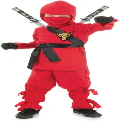 Underwraps Costumes Children's Red Ninja Costume, Large 10-12 Childrens Costume