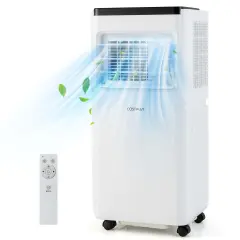Costway 8000 BTU Portable Air Conditioner Cools up to 250 Sq.Ft with Fan & Dehumidifier 5000 BTU(8000BTU ASHRAE)