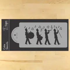 Marching Band Cake Stencil | C950 by Designer Stencils | Cake Decorating Tools |