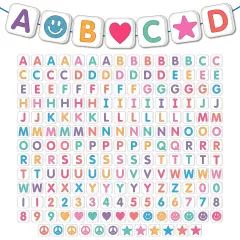 Carson Dellosa Crafty and Cool 216-Piece Bulletin Board Decorations, 3.5" Colorful Letters, Numbers, and Symbols for Party, Back to School Decorations, and Classroom Decor