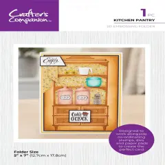 Crafter's Companion Kitchen 2D Embossing Folder 5"X7"-Kitchen Pantry