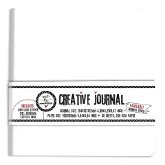 Art By Marlene Creative Paintable Journal Cover-Nr. 14, All White With Separate Sticker