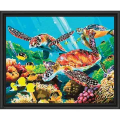 Adbrain Sea Turtle Family Paint by Number Kit Multi