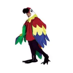 Colorful Parrot Costume with Wings Headpiece and Shoe Covers