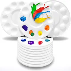 12pcs Paint Tray Palettes, Plastic Paint Pallets for Kids