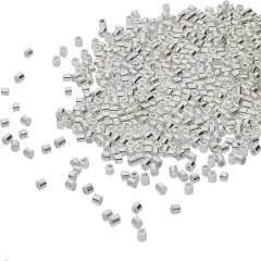 The Beadsmith Tube Crimp Beads, Gold Color, Uniform Cylindrical Shape, No Sharp Edges, Designed to Secure the Ends of Jewelry Stringing Wires and Cables Slvr 1.5x1.5mm800pcs