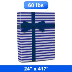 Chic Striped Gift Wrap 24" x 417" Roll 60 lbs