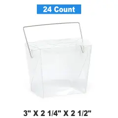 Small Clear Gift Box with Wire Handle 3" x 2.1/4" x 2.1/2"