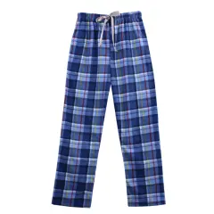 Men's Blue Fleece Long Pants Red / Yellow