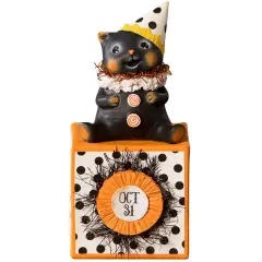 Party Hat Kitty on Block 4.25"