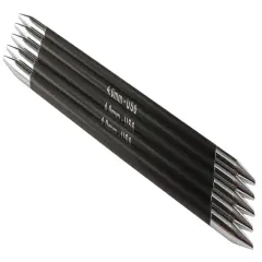 KnitPro-Karbonz Double Point Knitting Needles 6"-Size 6/4.00mm