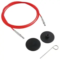 KnitPro Nylon Cables W/Connectors 40"-W/Cable Key & 2 End Caps