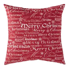 18" Merry Christmas Throw Pillow