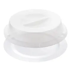 Solid White Disposable Plastic Buffet Plates with Clear Dome Lids - 9" (500 Settings)