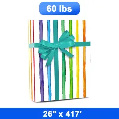 Striped Wrapping Paper 26" x 417" Roll 60 lbs