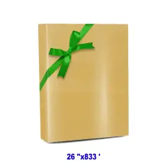 Premium Solid Gift Wrap 26" x 833' 60 lbs for Maximum Impact