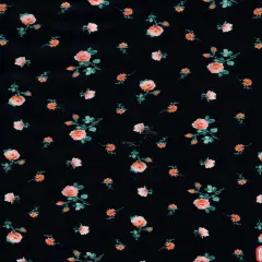 1 Yard Ditsy Floral Flower CEY Print Woven Fabric Lightweight 58/59 Inches Wide BLACK NEW