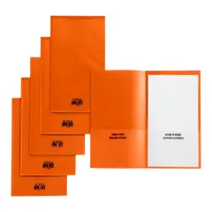 School Smart Take Home Folder, Orange, Set of 24