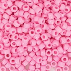 MIIIM 1200PCS 6x9mm Pony Beads Bulk, Light Pink Pony Beads for Bracelets Making Kit, Kandi, Hair Braids Crafts for Jewelry Making (Light Pink)