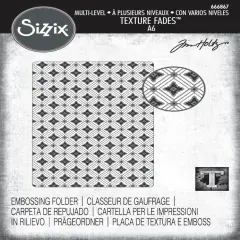 Sizzix Textured Impressions Embossing Folder by Tim Holtz-Vault Diamonds