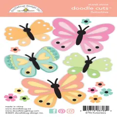 Doodlebug Doodle Cuts Dies-Flutterbies